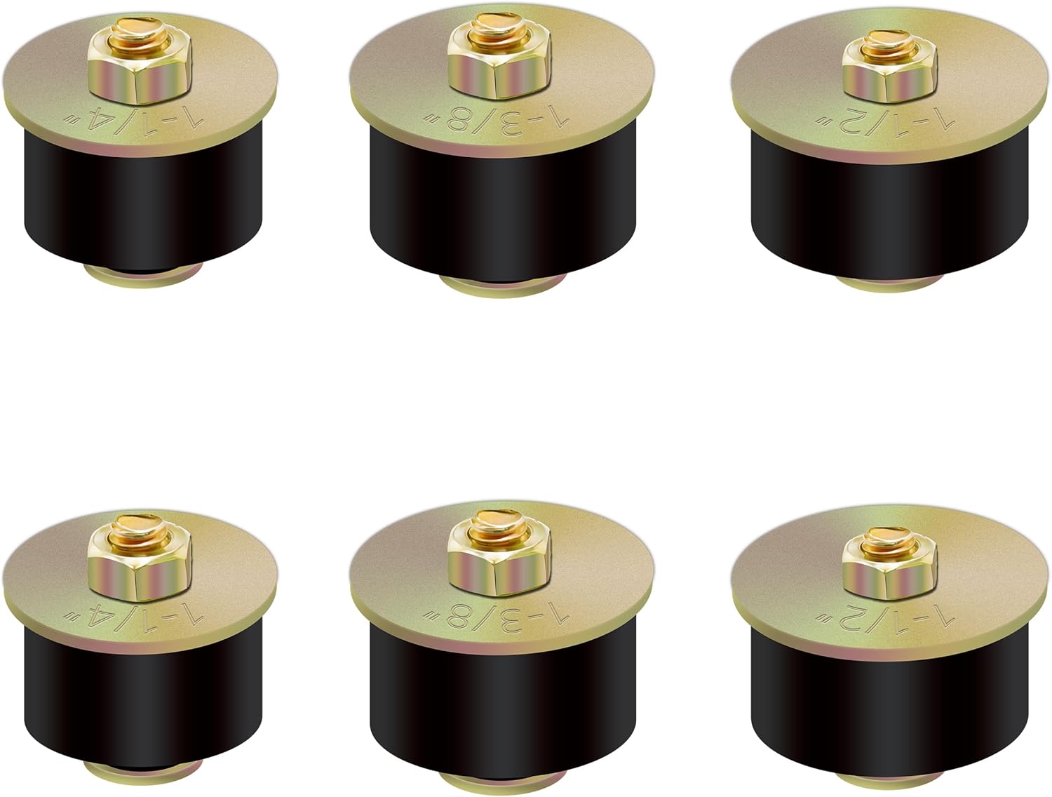 14pcs Expandable Freeze Rubber Plugs Assortment Kit, 7 Sizes Automotive Rubber Expansion Freeze Plugs Fit Hole 1-1/2" 1-5/8" 1-3/4" 1-7/8" 2" 2-1/8" 2-1/4"