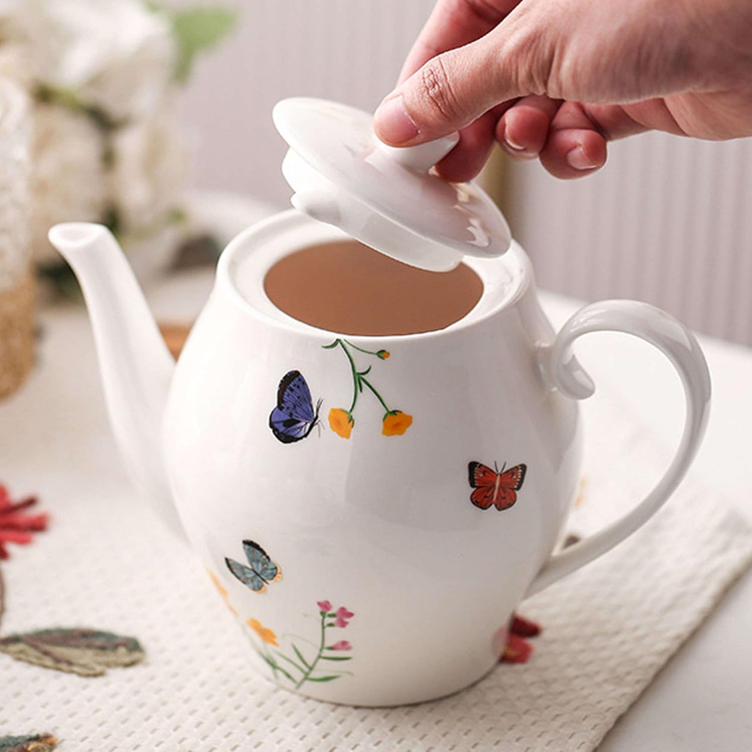 Sugar Bowl,Seasoning Canister, Ceramic Sugar Bowl with Lid, Porcelain Sugar Pot with Spoon, Small Salt Pot, Storage Jar, for Coffee Bar, Restaurant-White-Sugar Bowl (Color : White, Size :