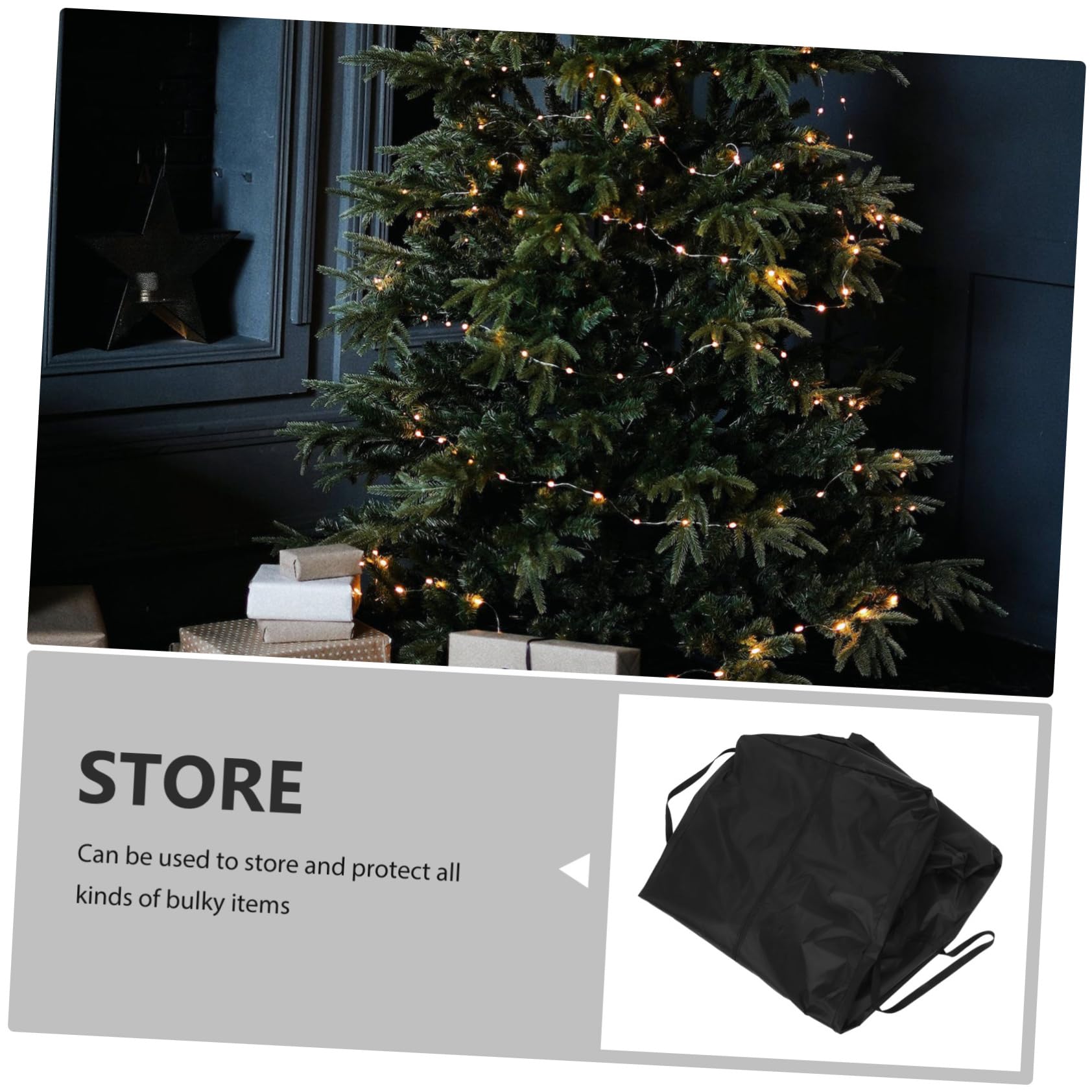 Bolsa de Almacenamiento para Árbol de Navidad Reutilizable y Resistente al Agua Oxford Capacidad para Árboles Artificiales y Decoraciones para Interiores y Exteriores
