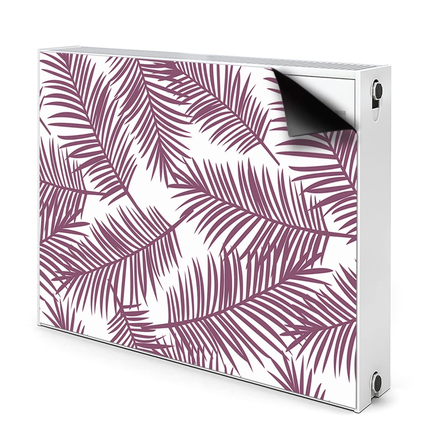Cache radiateur magnétique 90x60cm Decormat | Tapis de couverture à feuilles violettes
