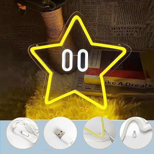 Miniatura 3 de Letrero de luz de neón  Señal de neón con cable USB, letrero de neón de neón para decoración de habitación para adolescentes, decoración de pared