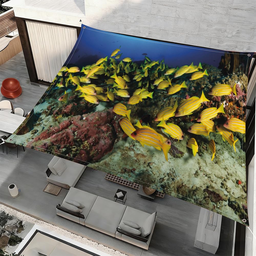 Toile d'ombrage extérieure imperméable pour repas de jardin et terrasse d'été