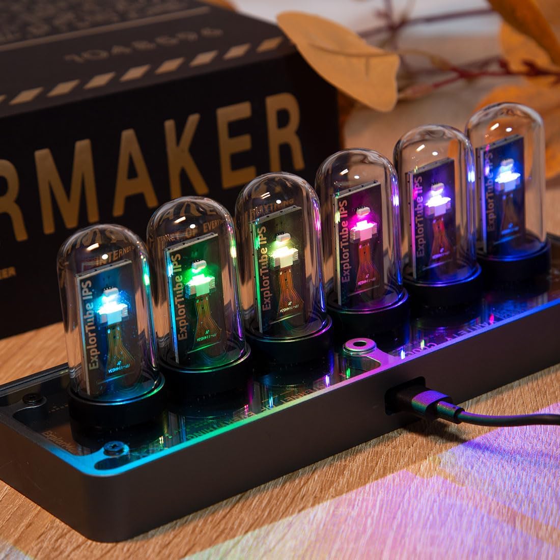 Nixie Tube Clock, Retro Digital Tube, Clock Analog Glowing Tube, Desk Clock, Automatic Speech Recognition Intelligent Light, A Retro Gift for Friends image 4