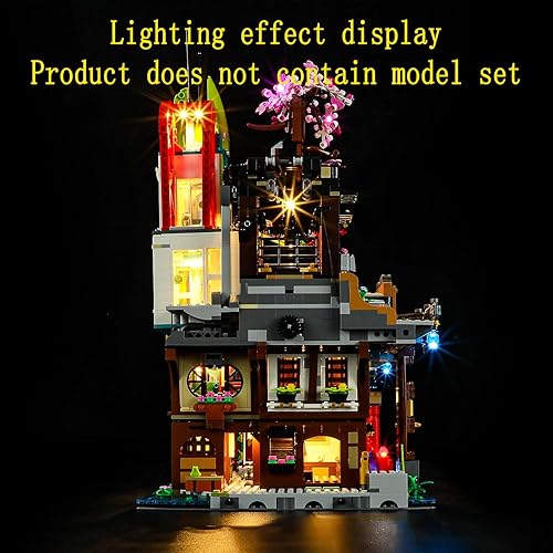 Miniatura 8 de Kit de luces LED compatible con Lego NINJAGO City Markets  para NINJAGO 71799 (juego de modelos no incluido)