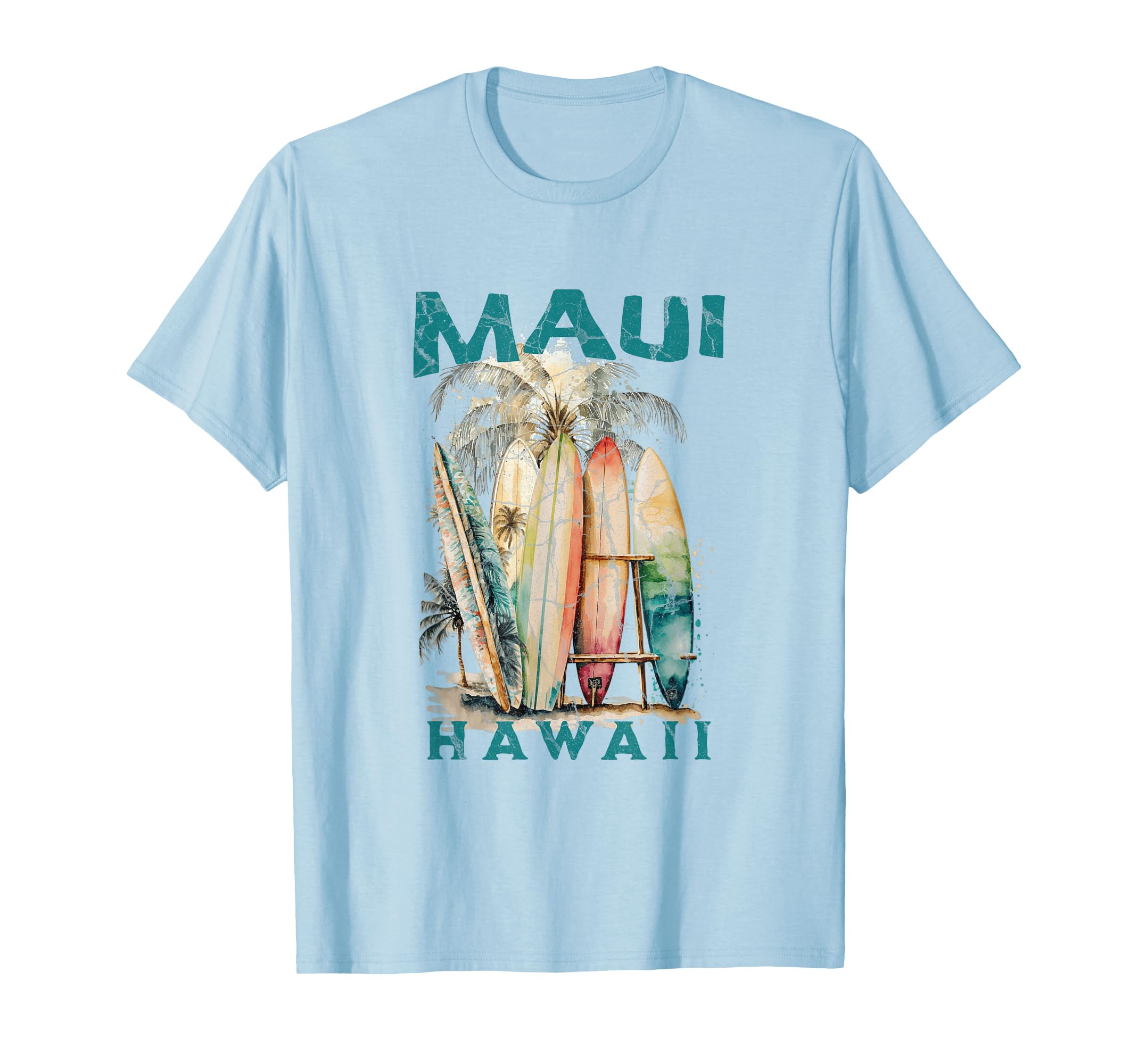 Maui Beach Hawaii Surfing Surf Ocean Vintage USAMaui Hawaii T-ShirtOEKO-TEX STANDARD 100