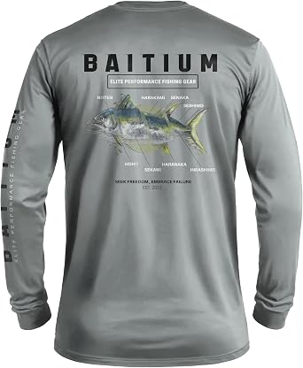 Fishing Shirts for Men, Mens Fishing Shirts Long Sleeve, UPF 50 Quick Dry, Rash Gaurd, Fishing Clothes for Men, Fishing Gear