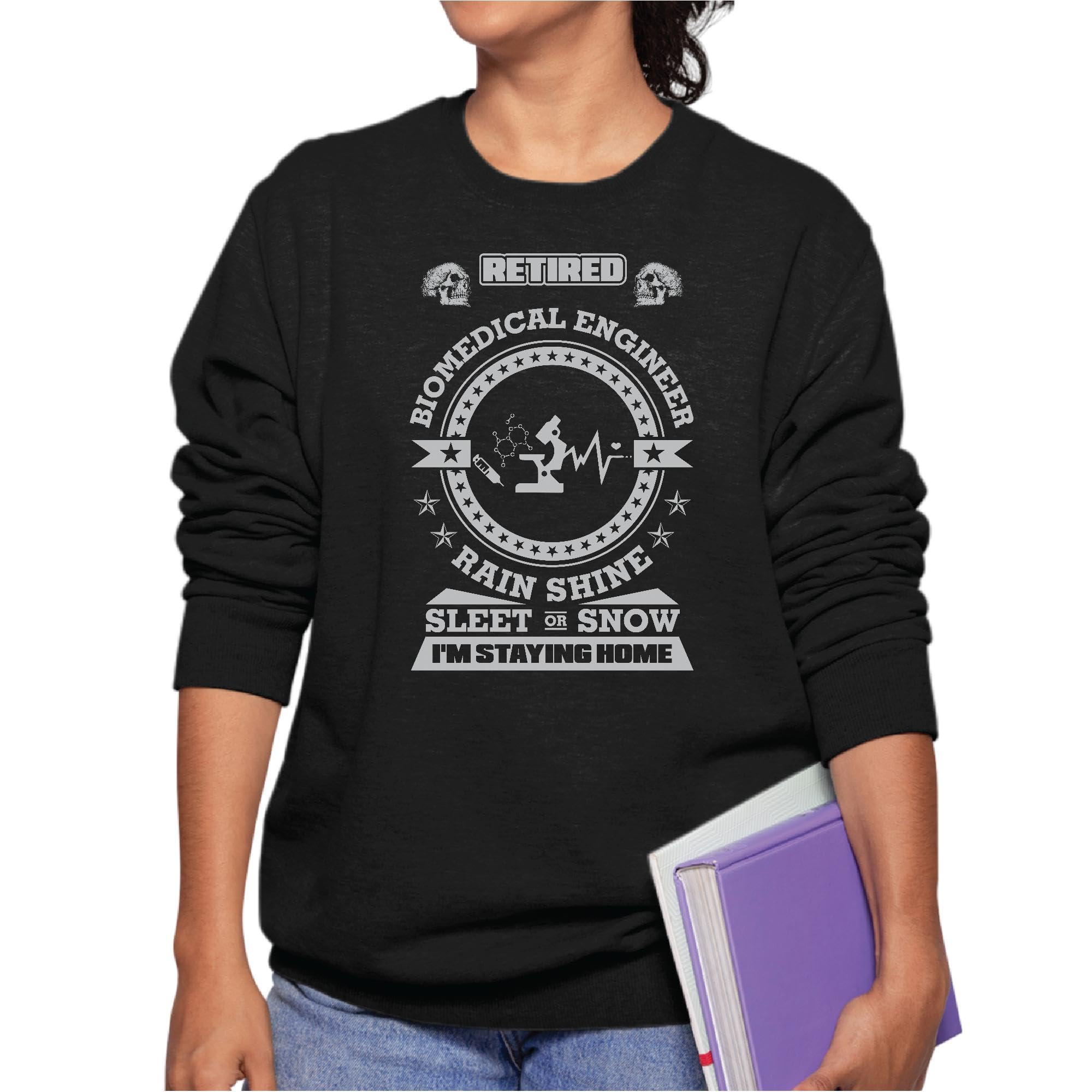 BIOMEDICAL ENGINEER Gift Idea Brain Shine Sleet or Snow Perfect Christmas or Birthday Present for MedTech Professionals Black and Muticolor Unisex Sweatshirt