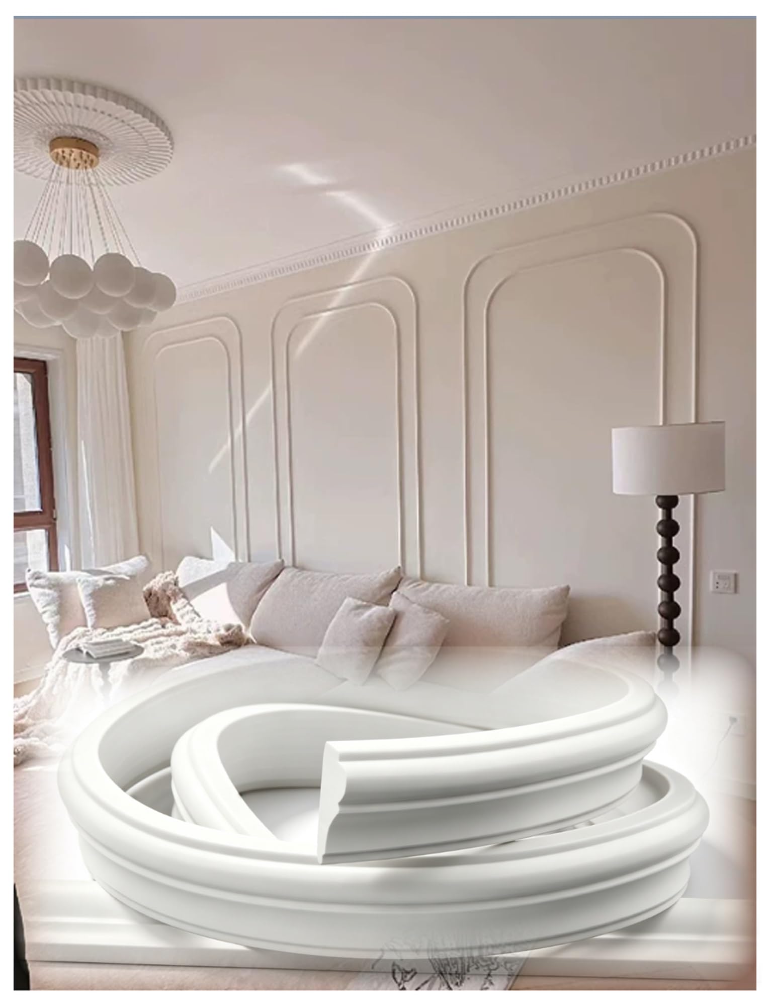 Moldura flexible para tapar imperfecciones en arcos de puertas de forma limpia