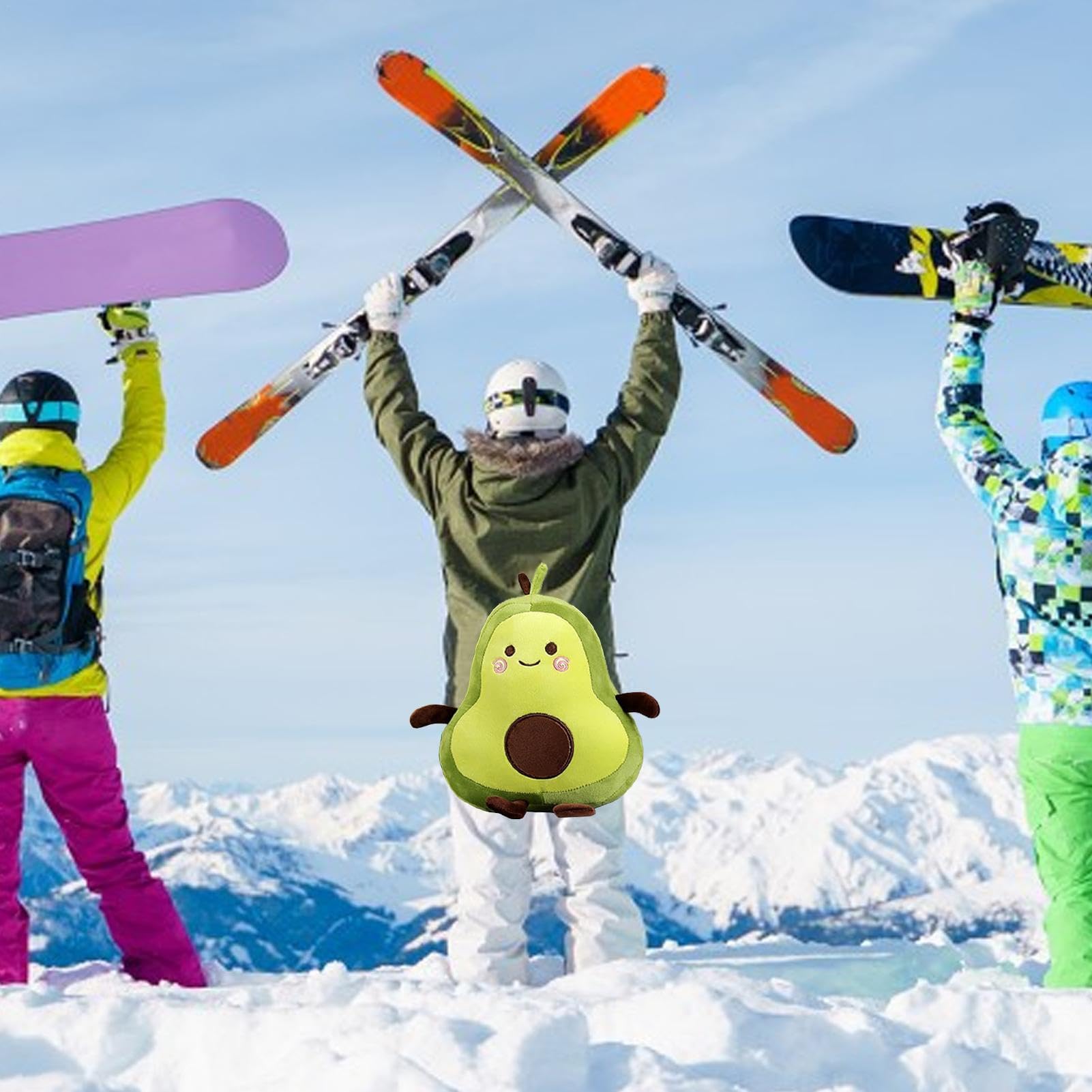 Patines de Patinaje, Almohadillas de esquí de Aguacate | almohadillas de esquí ergonómicas de dibujos animados, almohadillas de protección de patines cómodas, almohadillas de patín d