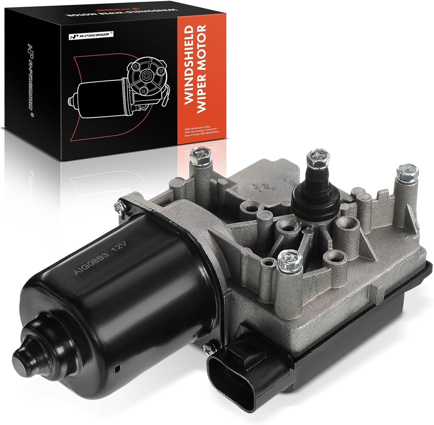 A-Premium Front Windshield Wiper Motor Compatible with Chevrolet, Buick, Pontiac & Oldsmobile Models - Impala/Monte Carlo 2000-2005, Century 1997-2005, Regal 1997-2004, Grand Prix, Intrigue, 5-Pin