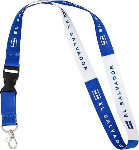 Desert Cactus País de El Salvador - Llavero con cordón para llaves de coche, llavero de recuerdo desmontable con hebilla a presión (cordón), Varios