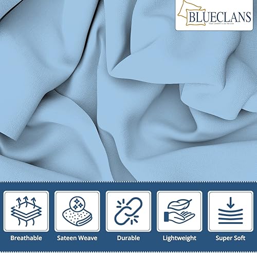 Miniatura 6 de Sábanas de algodón egipcio de 1000 hilos, tamaño Queen, juego de sábanas de 4 piezas, sábanas de hotel de lujo de tejido satinado, bolsillo profundo