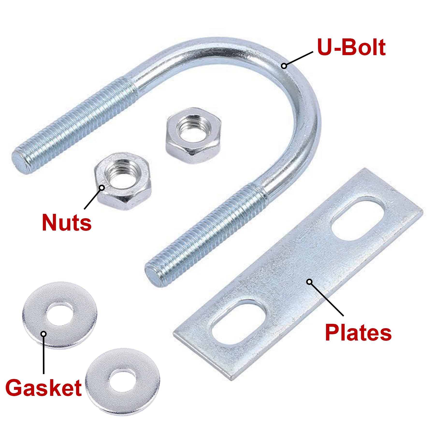 LEPEVNEY M8 Round U-Bolts, 55mm(2.17") Inner Width - Image 4