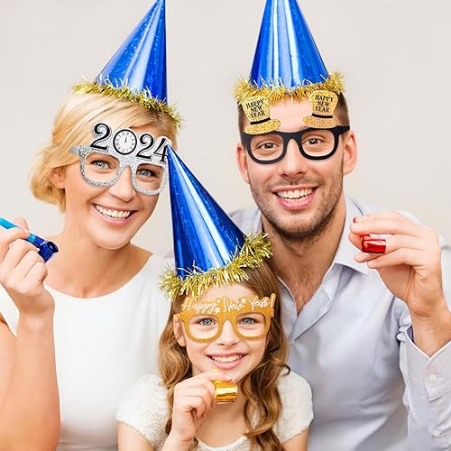 Miniatura 5 de ABOOFAN Gafas de papel 2024 Gafas de Año Nuevo 2024 Gafas de Año Nuevo 2024 Gafas de fiesta Gafas de fotografía 2024 Número Gafas de papel 2024