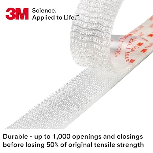 Miniatura 4 de 3M Sujetadores resellables de doble bloqueo SJ3560, tipo 250, transparentes, 12 pulgada x 50 yardas, uso industrial, cierre a presión, fuerte y