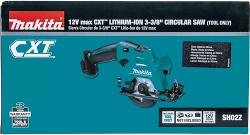 Miniatura 9 de Sierra circular inalámbrica Makita con batería de iones de litio CXT de 12V Max 3-38 pulgadas color verde azulado SH02Z