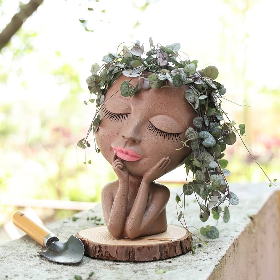 Face Flower Pot Head Wall Planter | Planter Pots Drainage | Creative Flower Pots - Flower Pots & Planters