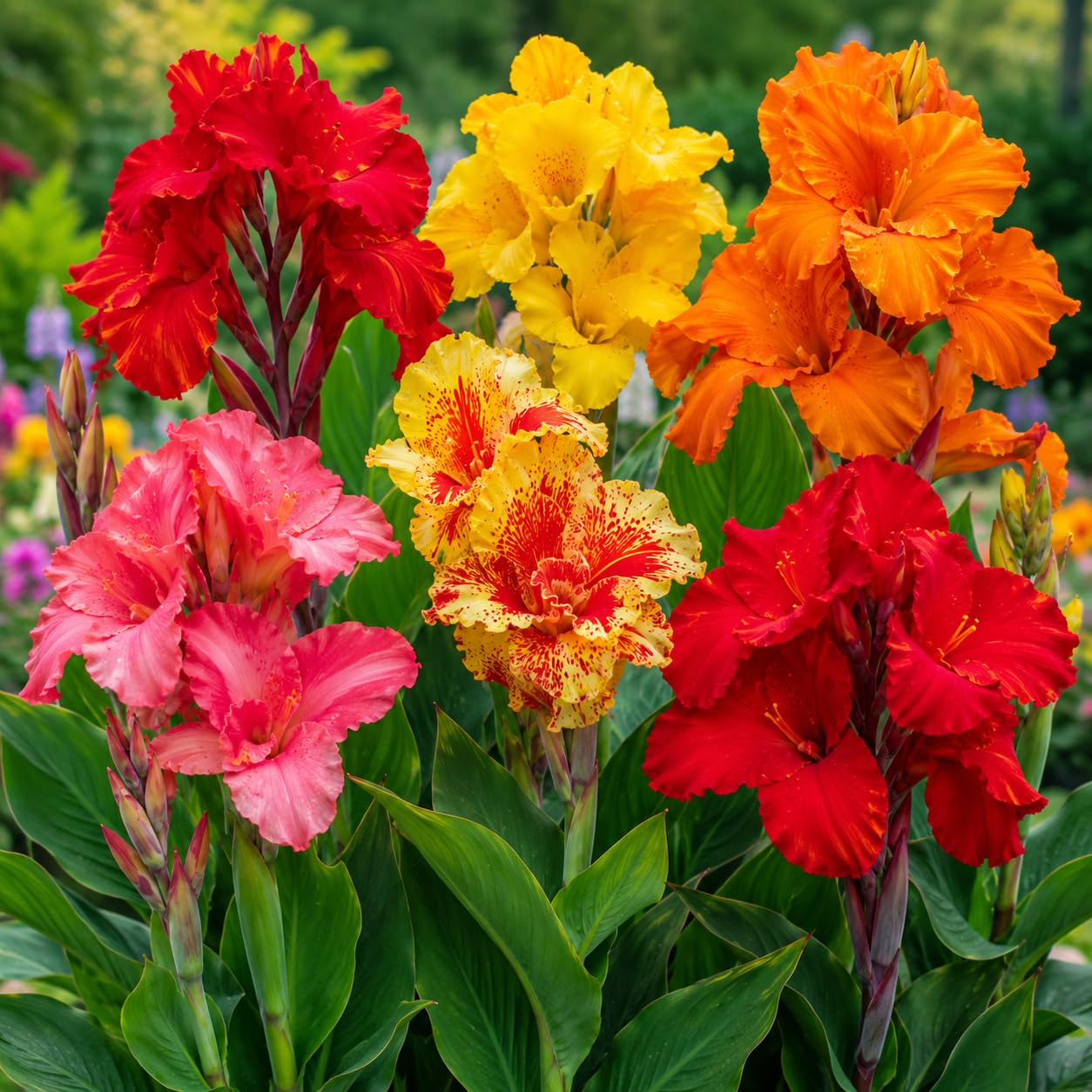 Canna Lily Fresh & Vibrant - Pack of 3 Flower Bulbs- For Plantation-image-33