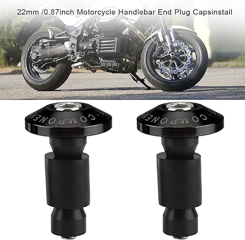 Miniatura 5 de Extremos universales de barra de motocicleta, 0.866 in, 78 pulgadas, CNC de aluminio, para manillar de motocicleta, tapas de enchufe deslizantes