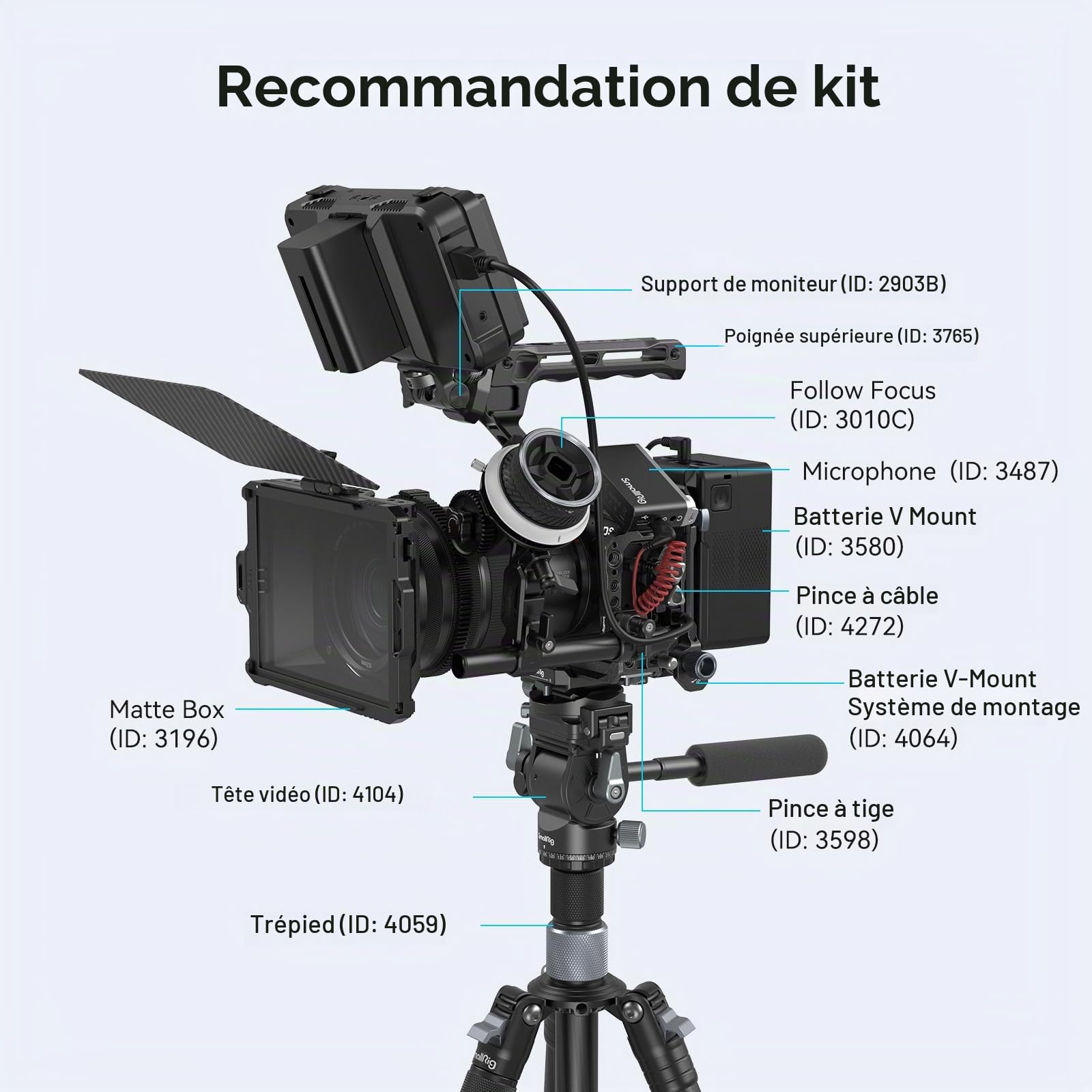 SMALLRIG Black Mamba Cage pour Canon R6 Mark II, Plaque de Dégagement Rapide Intégrée pour Arca, Cage Vidéo pour Appareil Photo avec Cold Shoe, Trous Filetés 1/4''-20 et 3/8''-16-4161