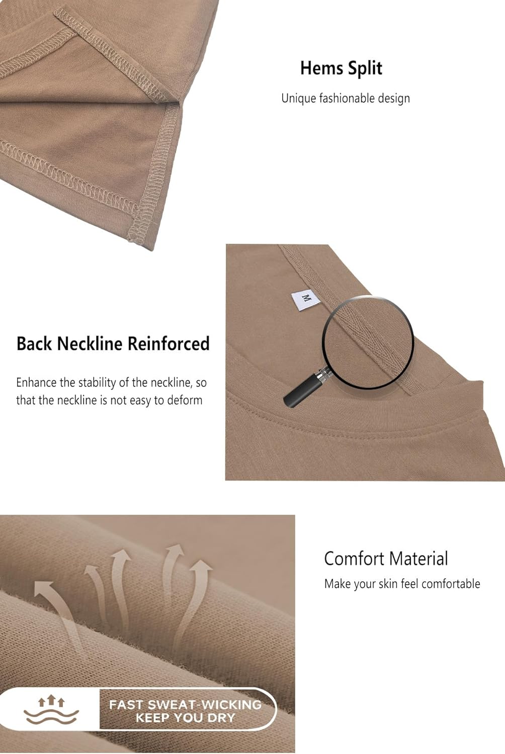 NEYOUQE Womens Fall Loose Plain Long Sleeve T Shirts Basic Tees Shirt Pocket Casual Comfy Tops Trendy T-Shirts(S-XXL) - Image 6