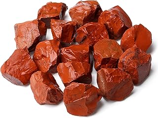 MAIBAOTA Natural Red Jasper Stone Raw Crystals Bulk Healing Crystal Stones 1" Raw Rough Gemstones Rocks for Tumbling Polishing Cutting