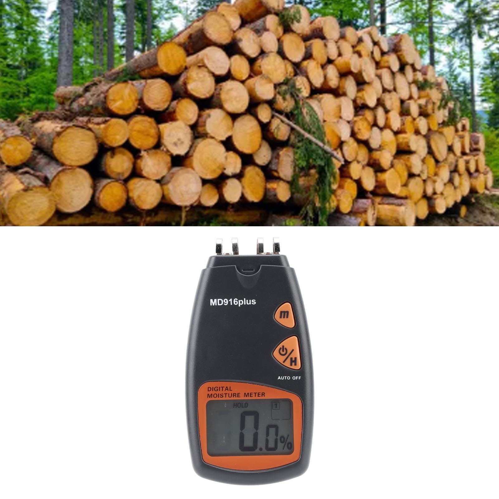 Medidor de humedad de madera, rango de medición del 2% al 40%, detector de humedad digital para paneles de yeso para hormigón, suelos de edificios, alfombras