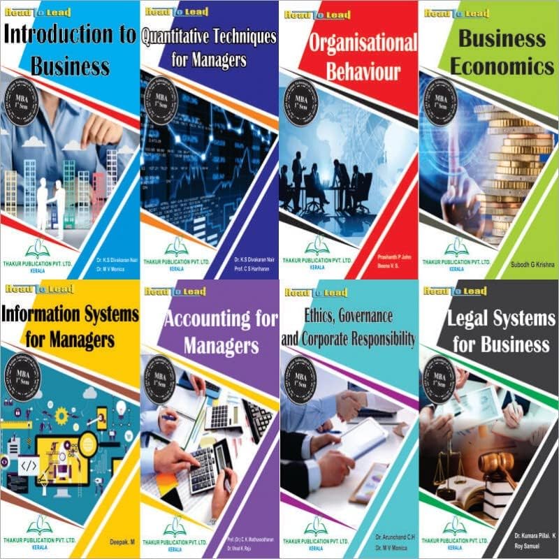 A P J Abdul Kalam Technological University (KTU) First Semester KTU/ MBA 1 SEMESTER (8 IN 1) COMBO PACK in English By Thakur Publication