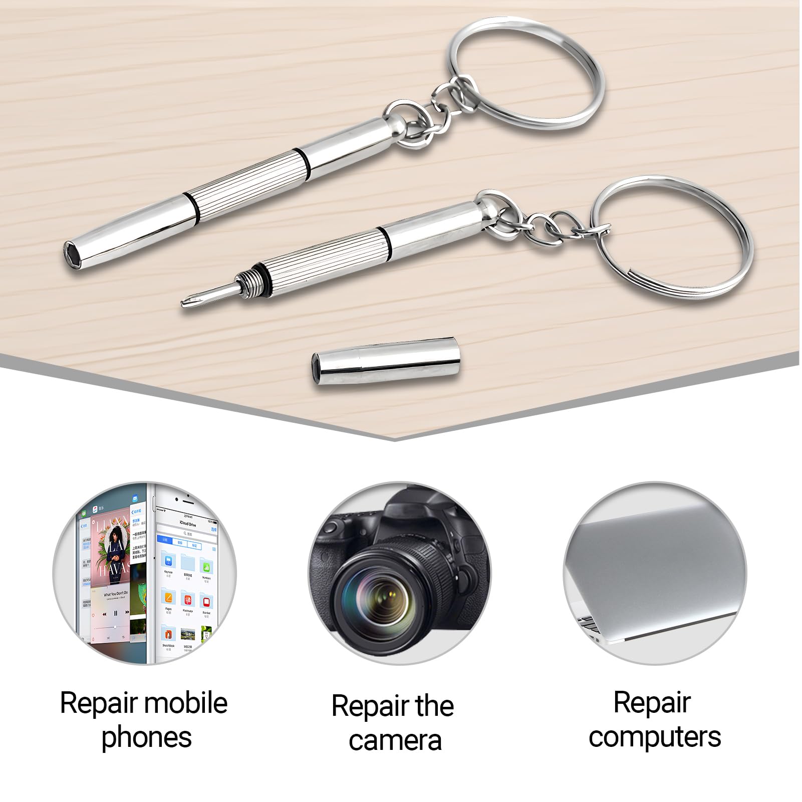 6 Pezzi Cacciavite Multiuso Per Occhiali | 3 In 1, Doppia Punta | Per Riparazioni Di Precisione