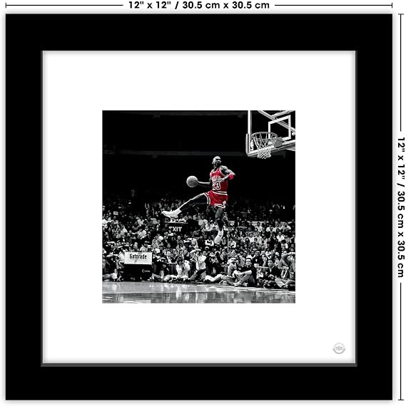 Trends International Gallery Pops Michael Jordan - Flight Progression Sequence 4 Wall Art Wall Poster, 12 x 12, Black Frame Version