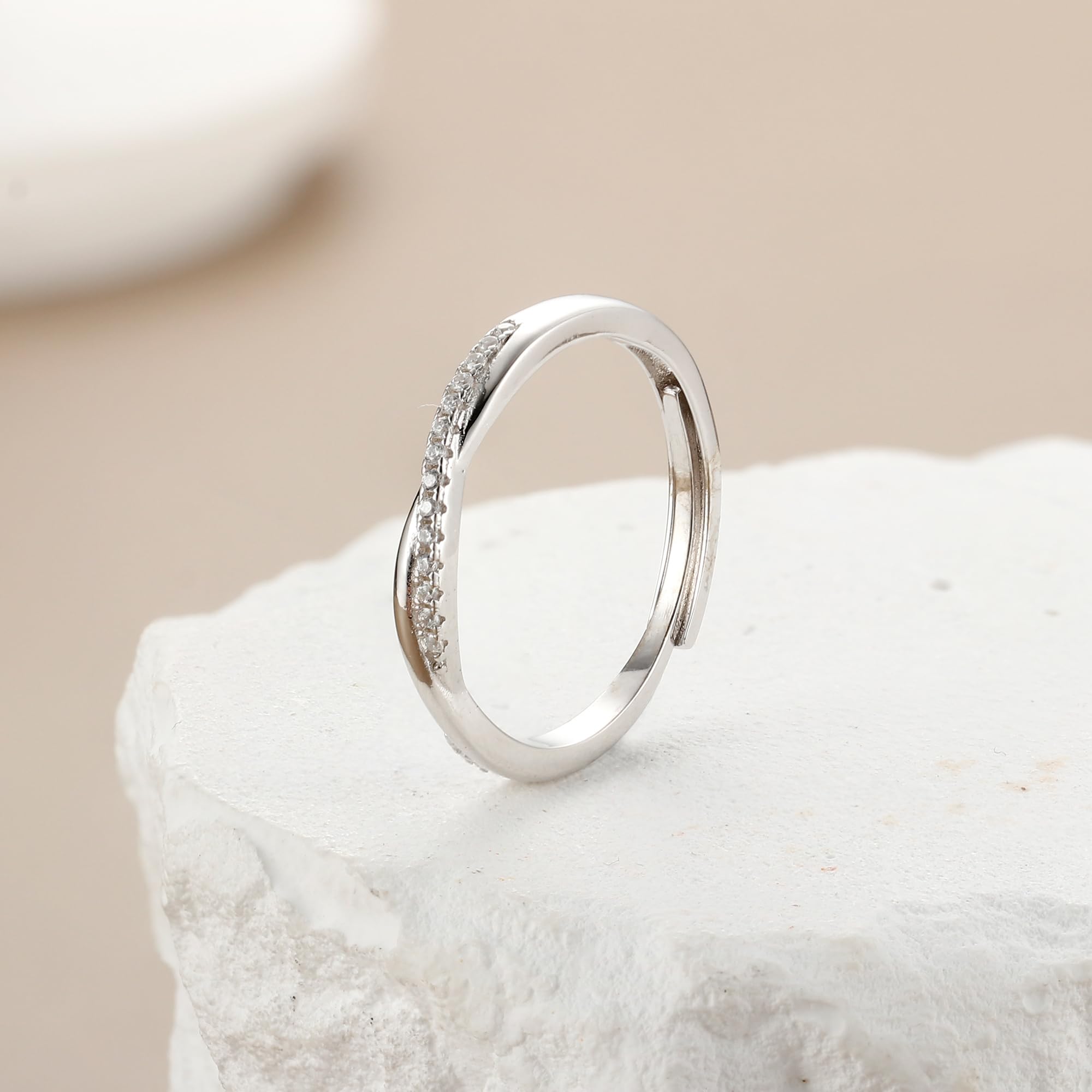 WBDWWTD KRFY 925 Sterling Silber Ring für Damen, verstellbar, Verlobung, Ewigkeitsringe, Damen, Zirkonia, Hochzeit, Versprechen, Daumenringe, Silberschmuck, Geschenke