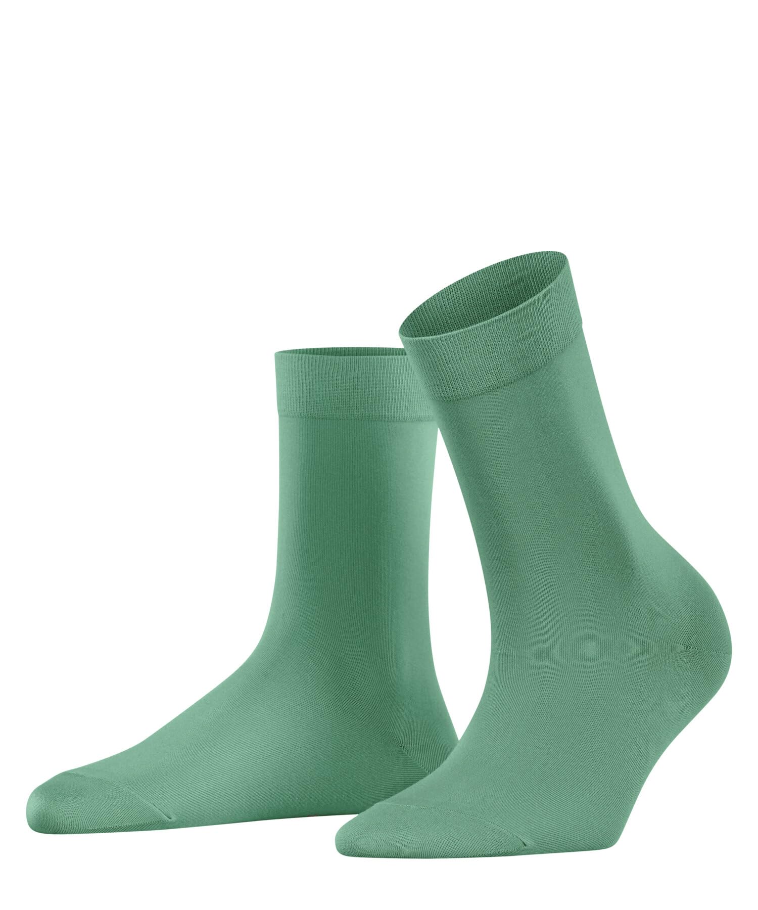 FALKE Women's Cotton Touch W So Thin Plain Socks 1 Pair, Turquoise Oceangreen 7506, 5.5-8