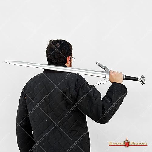 Miniatura 5 de Espada larga de plata de acero de fantasía de alta densidad de espuma de regalo de disfraz de cosplay, Espuma 6838