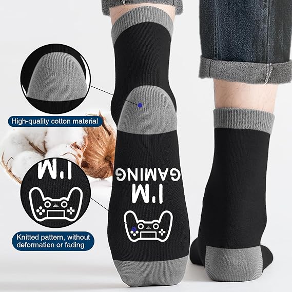 Birthday Gifts for Men Teen Boys, Valentines Day Gift for Him Boyfriend Husband, Do Not Disturb I'm Gaming Funny Gamer Socks