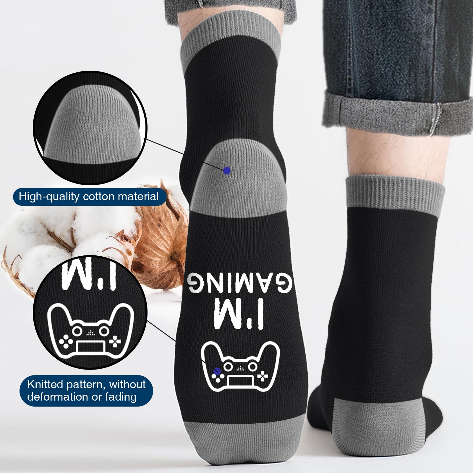 Birthday Gifts for Men Teen Boys, Valentines Day Gift for Him Boyfriend Husband, Do Not Disturb I'm Gaming Funny Gamer Socks