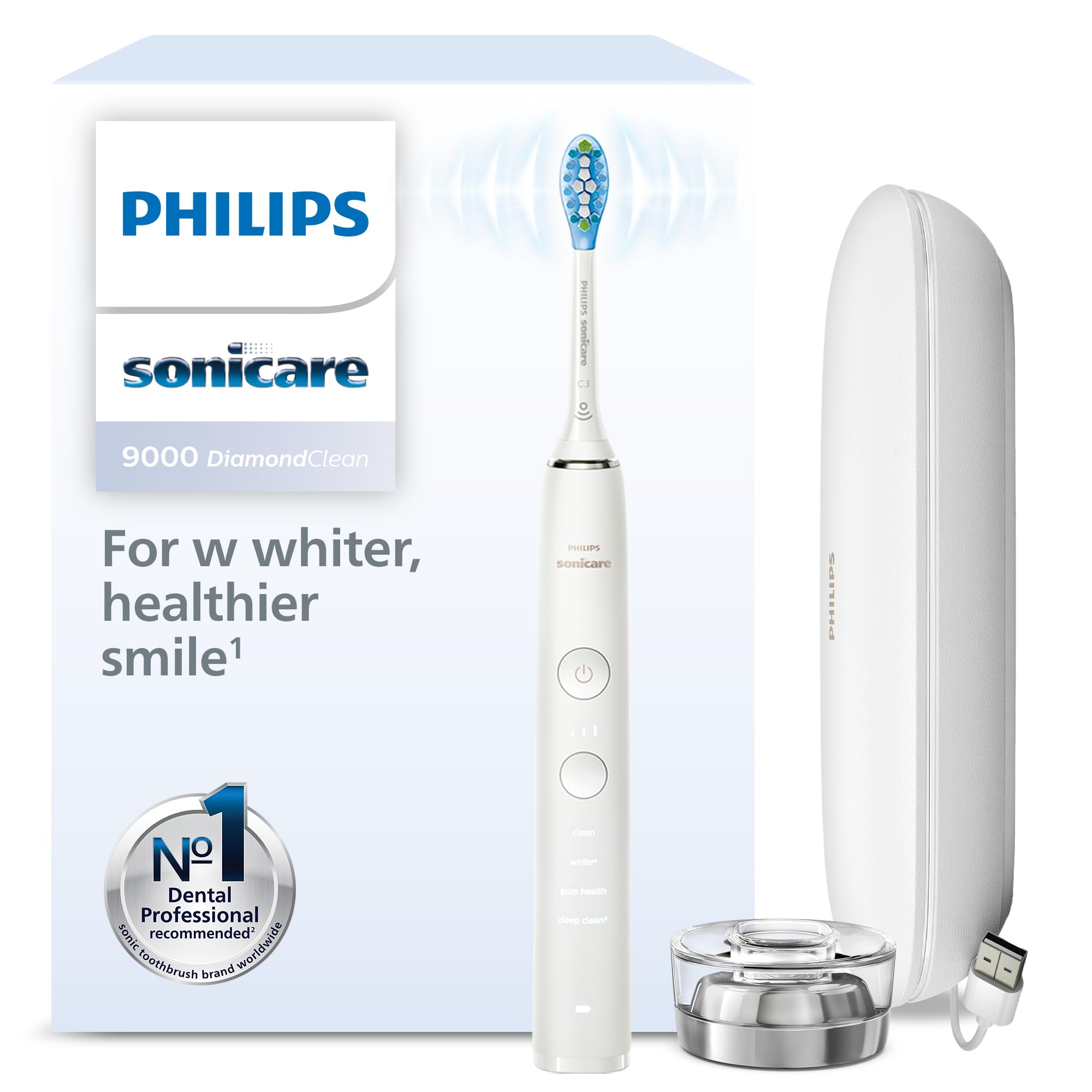 PHILIPS sonicare 9000 本体 ホワイト ダイヤモンドクリーン 9000 | オールインワンブラシ