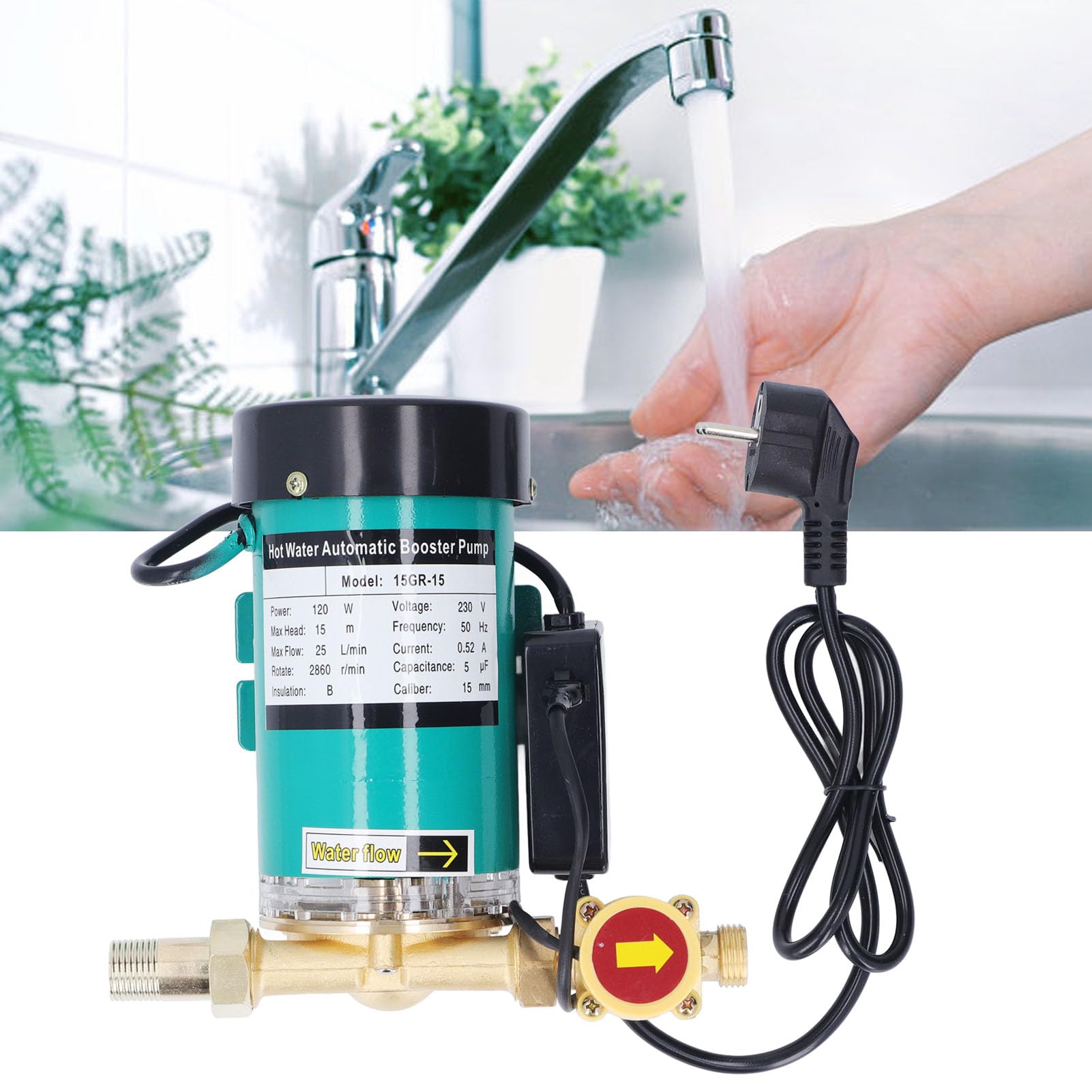 Bomba Elevadora de Presión de Agua Automática para Apartamentos Dúplex Villas Calentadores de Agua Motor de 120 W