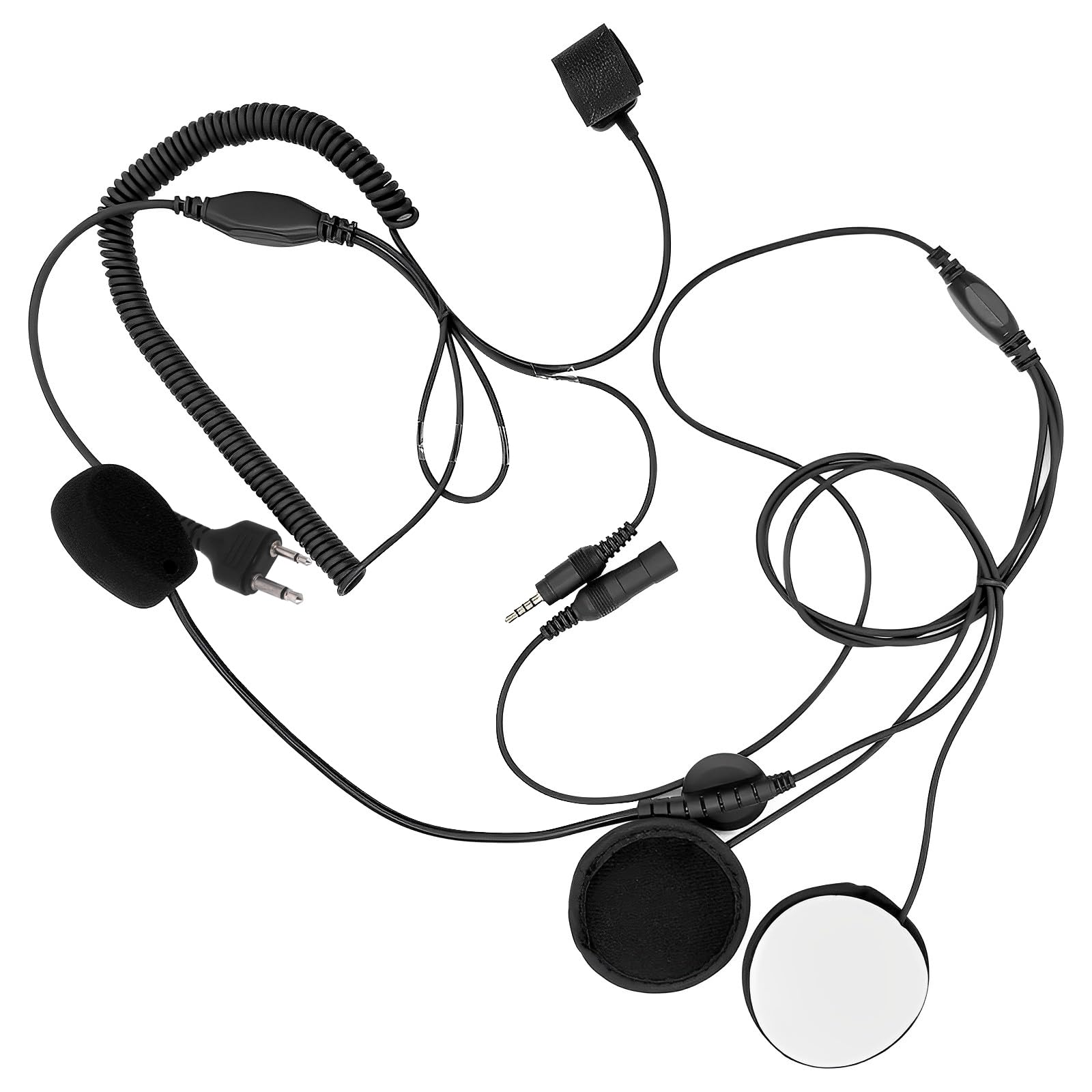 JUYODEWalkie Talkie Full Face Helmet Headset with Mic PTT Motorcycle Racing Headphones Two Way Radio Earpiece for LXT500VP3 GXT600VP4