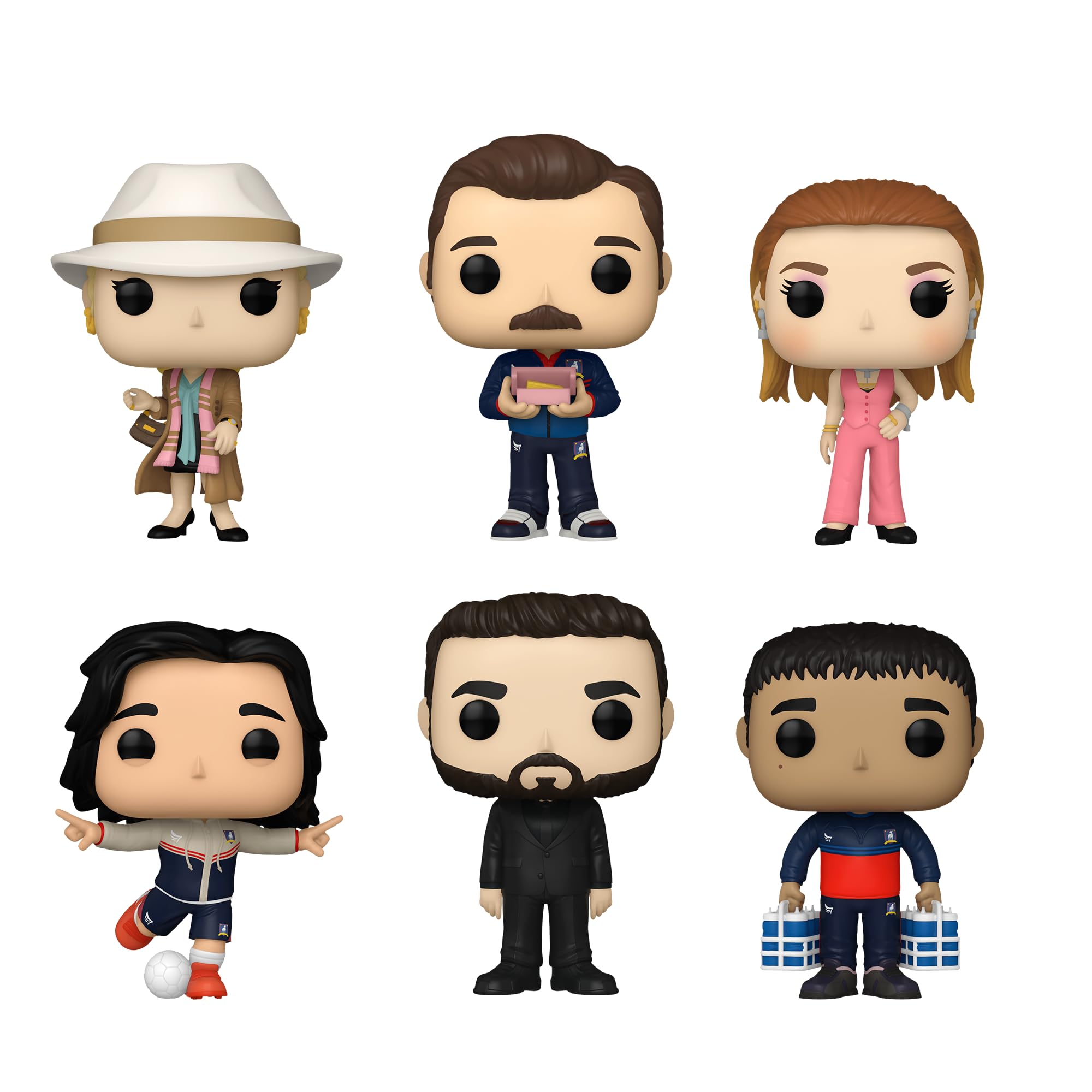 Funko Pop Ted Lasso lot 6 figurines vinyle Nate et Dani Rojas pour collectionneur de série