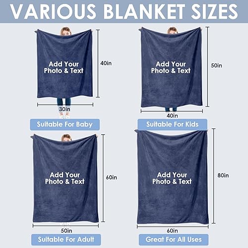 Miniatura 5 de Manta personalizada con imagen, manta personalizada, regalos para cumpleaños, Navidad, boda, manta de fotos personalizada, regalos de pareja para