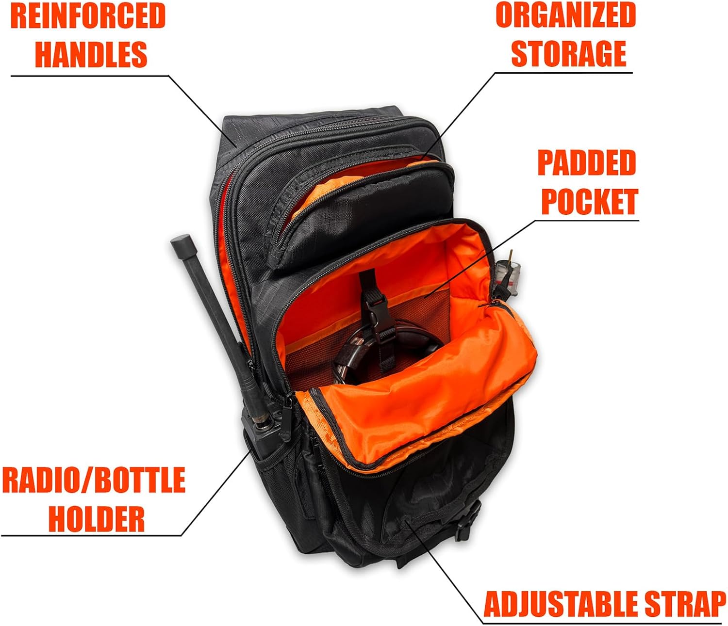 Flight Outfitters Thrust 2.0 Sling Pack | Compact Durable Reinforced Easy-to-Carry Flight Bag w/Multiple Pockets for Pilots