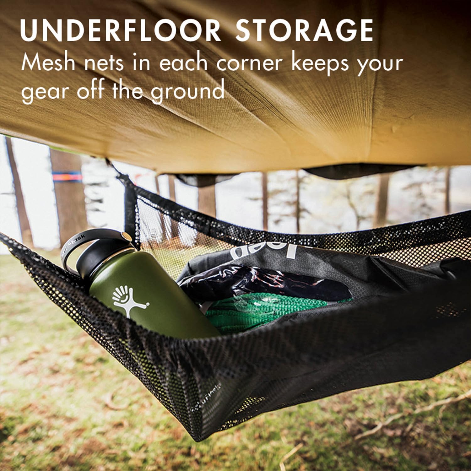 Tentsile Trillium Giant Hammock, The Original Tree Tent Company, 3 Adult Capacity, Anti-Roll, Central Hatch, Ratches and Straps Included, Designed in The UK (3 Person, Fresh Green)