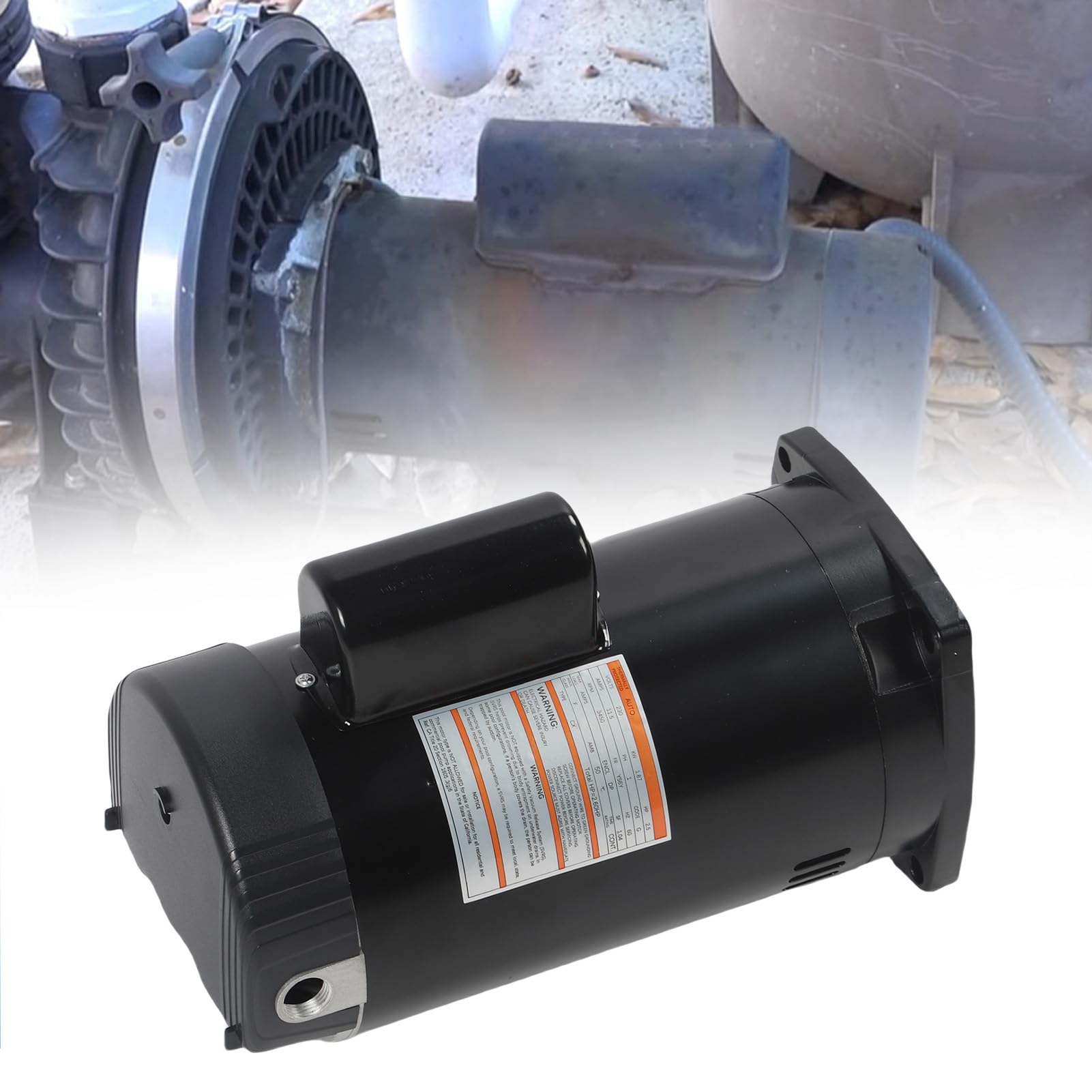 Fafeicy B2840 Motor de Bomba de Piscina de una Sola Velocidad, 2.5 Caballos de Fuerza 3450rpm 11.5A Pida Cuadrada para MAX-e-Glas Dyna-Glas con Protección de Sobrecarga Térmica