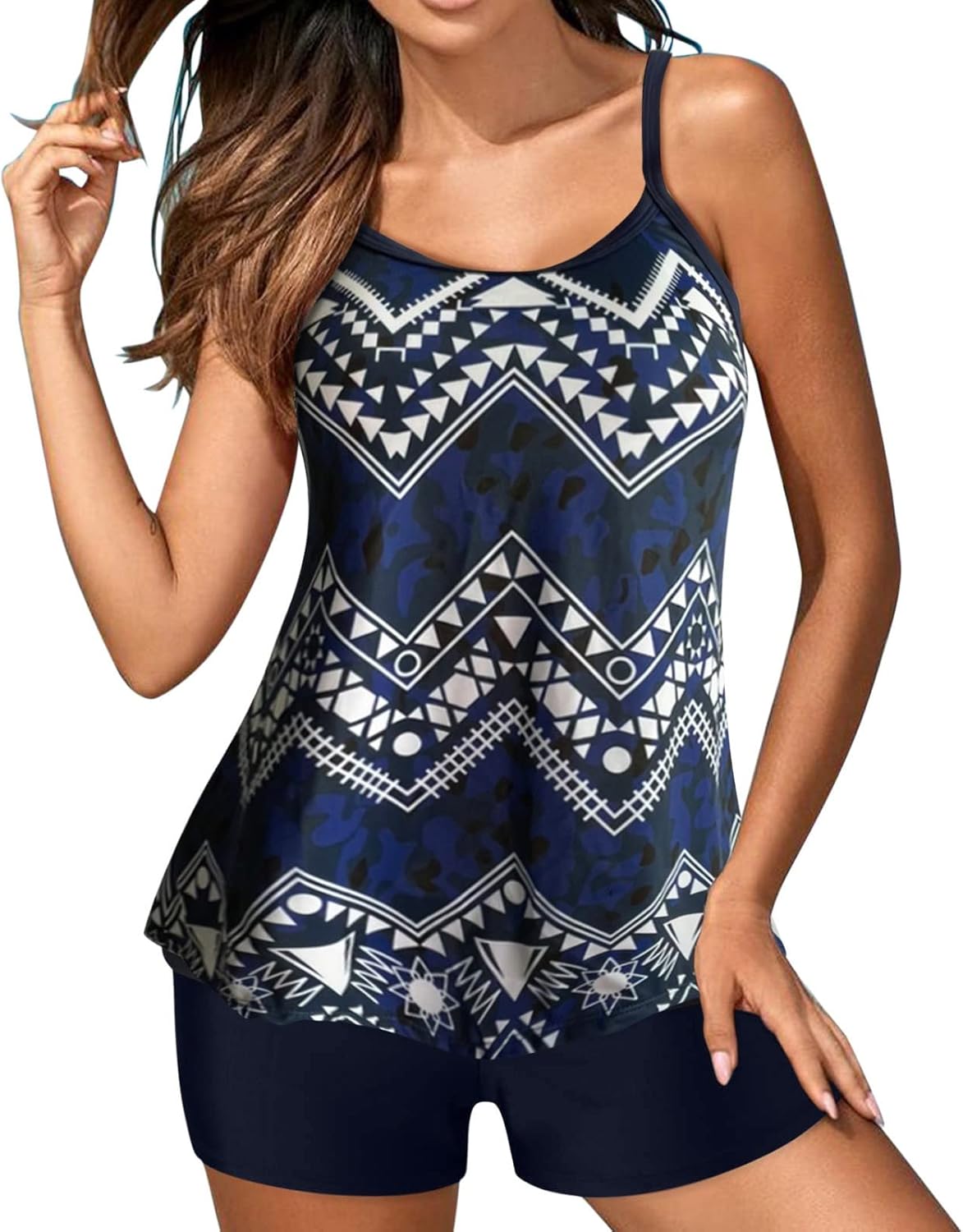 Tankini Bathing Suit for Women Tummy Control Modest