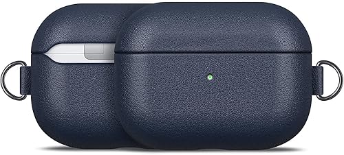 Miniatura 7 de Lopie Funda de cuero con llavero para AirPods Pro, funda portátil de cuero genuino AirPods Pro, funda rígida compatible con Apple AirPods Pro Funda