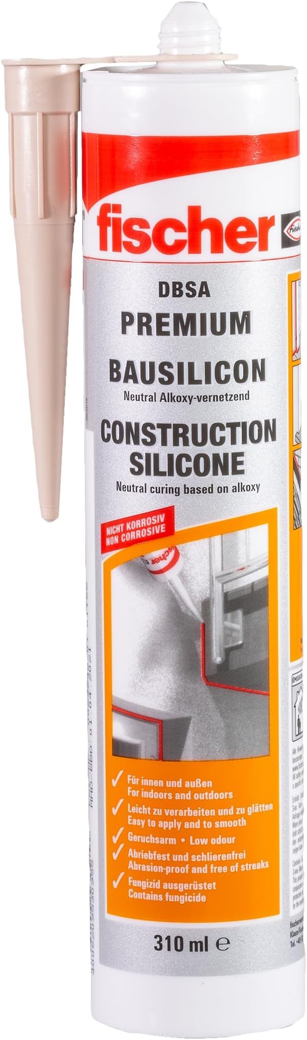 Fisc Bausilicon DBSA 310 weiß mastic silicone de haute qualité lot de 5