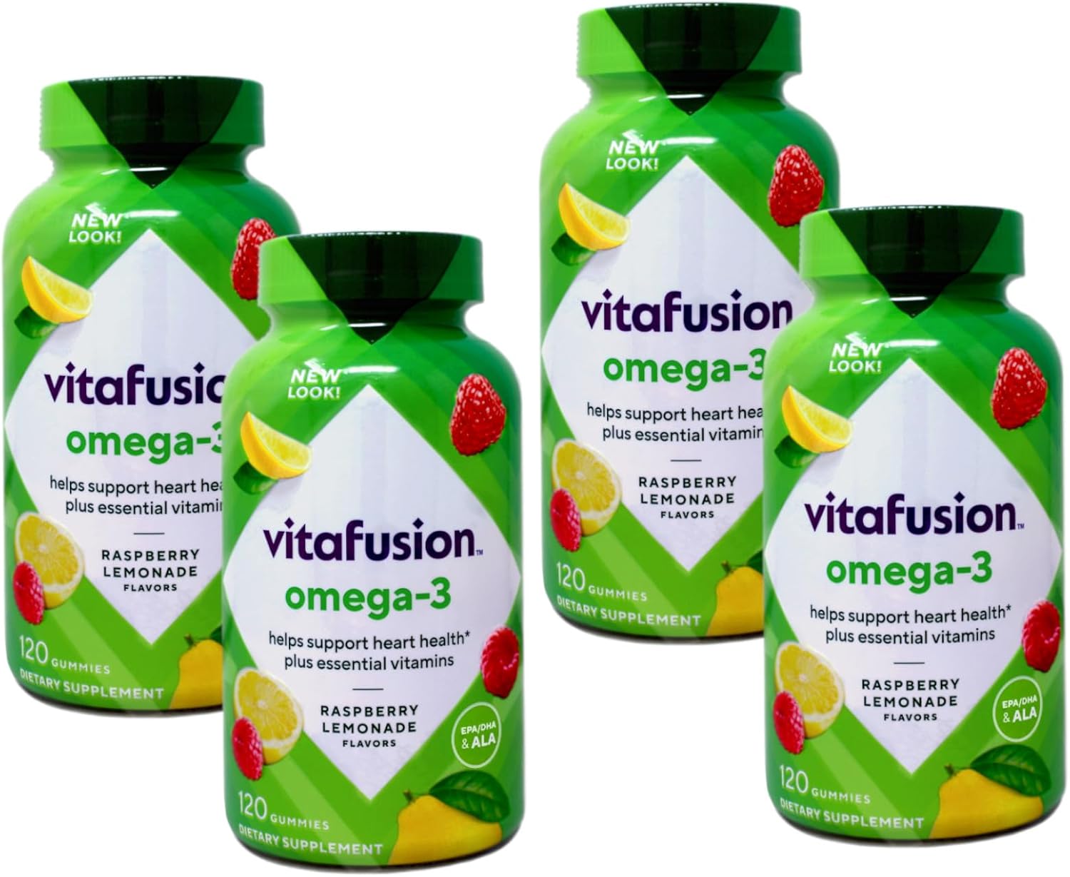 Vitafusion Omega-3 Gummies, 120 Count (4 Bottles)