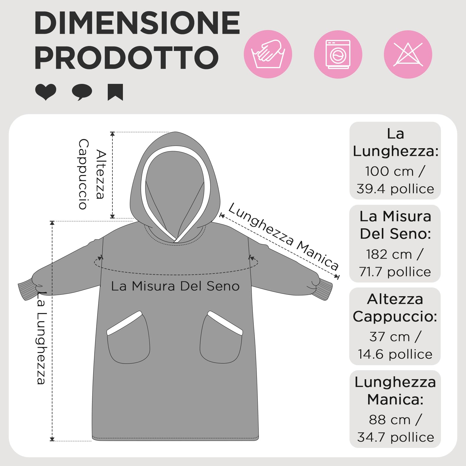 OLAOLA Gatto Felpa con Cappuccio Indossabile che si Illumina al Buio,Felpa Oversize con Cappuccio e Tasche, un Grazioso Regalo di Compleanno e Natale per Adulti