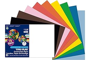 Tru-Ray® Construction Paper in Vibrant Assorted Colors, Measuring 12" x 18"