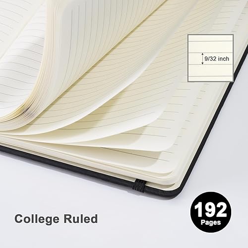 Miniatura 3 de ViVin Cuadernos rayados para trabajo, 192 páginas, tamaño mediano de 5.5 x 8.3 pulgadas, con rayas universitarias, cuadernos A5 de tapa dura para